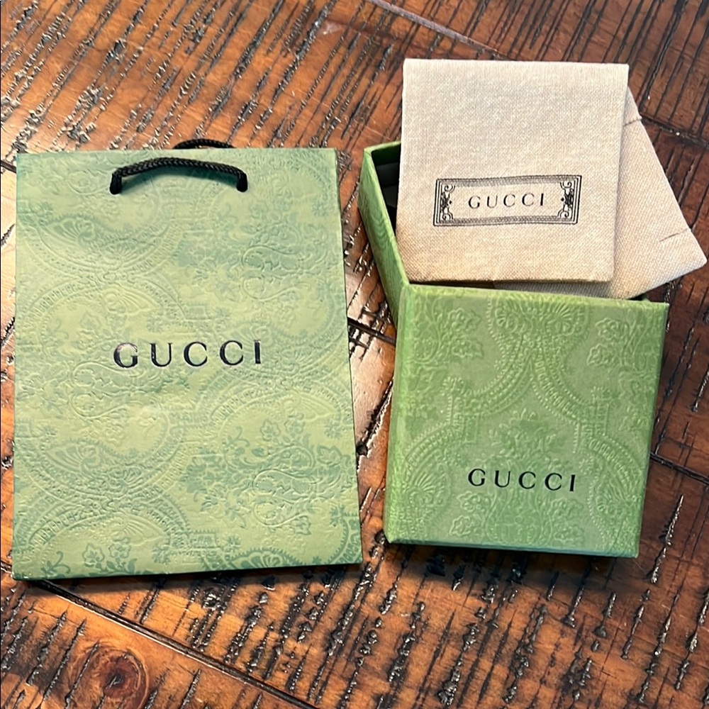 Gucci Green Embossed Set